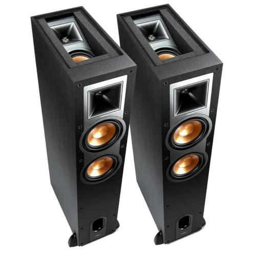 Klipsch R-26FA Dolby Atmos Floorstanding Speaker - Each (Black) (2)