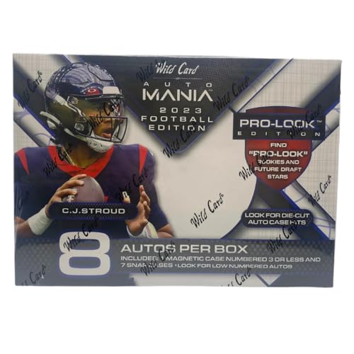 2023 Wild Card Auto Mania Pro-Look Football Edition Box 8 Autographs Per Trading Card Box