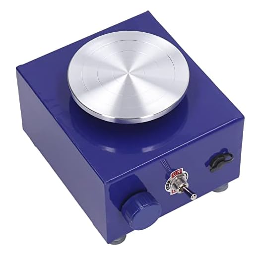 Mini Torno de Cerámica, Máquina Formadora de Lavabo Desmontable con Plato Giratorio de 10 Cm, Rueda de Cerámica Eléctrica de Velocidad de 0-2000 RPM, Mini Máquina de Torno