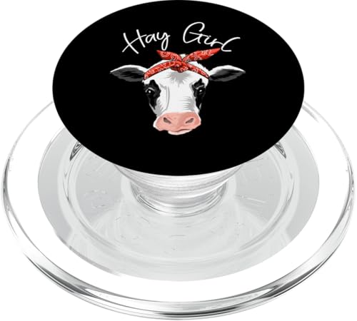 Heno Girl Farmer Funny Ganado Vacas Granja Amantes Regalo Mujeres Niños PopSockets PopGrip para MagSafe