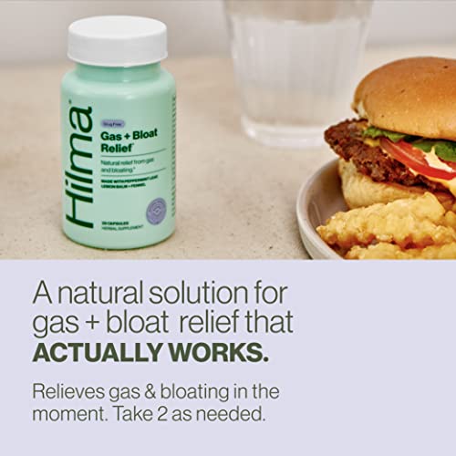 Hilma Natural Gas and Bloating Relief for Women, Doctor Formulated with Organic Ingredients, Lemon Balm, Fennel and Peppermint Leaf, 50 Vegan Capsules - Image 5