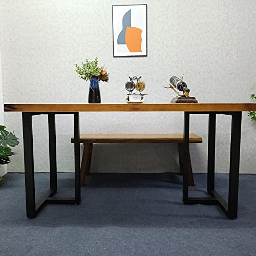 Ycco Industrial Metal Table Legs 28 Inch Hx19.7 Inch W Set Of 2,Modern Heavy Duty Tall Black Metal Iron Desk Legs Base,Bench Furniture Legs For Coffee Table Dining Legs With 4 Adjustable Feet,T-Shape #TOP2