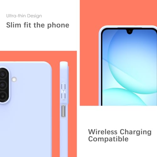 Image of YATWIN Silicone Case for Samsung Galaxy A17 4g /5g, Soft-Touch, Shockproof, DustProof, Antiskid Phone Cover for Samsung Galaxy A17 4g /5g - Lilac