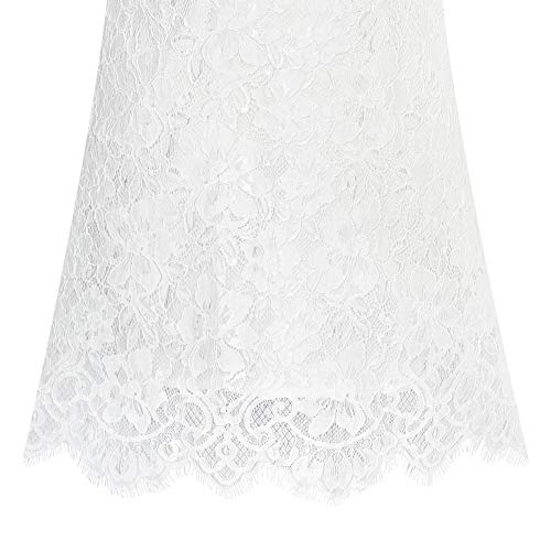 Sunny Fashion Vestito Bambina Pizzo Onda Orlo