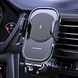 15W Wireless Car Charger, Upgraded Automatic Easy One Touch Car Wireless Charger Mount,...