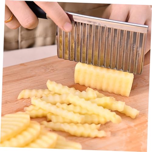 Cortador de papas ondulado multiusos de acero inoxidable miniatura 2