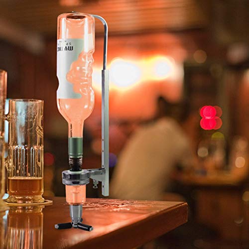 Wall Mounted Liquor Dispenser Bar Butler Bracket Solo Optic Spirit Wine Beer Alcohol Bottle Beverage Stand Revolving Nozzle Drinkware Set (1 Bottle) by MUGLIO - Image 5