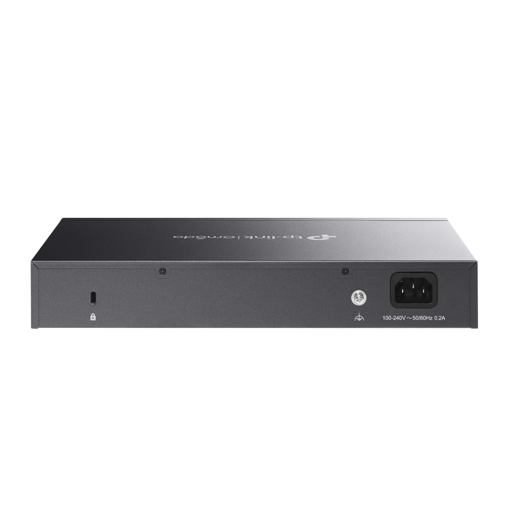 TP-Link Gigabit-Switch mit 8 Ports, L2 verwaltet mit Konsolenanschluss, 2 SFP-Steckplätze, Rackmount, begrenzter lebenslanger Schutz, unterstützt L2/L3/L4 QoS, IGMP und LAG, IPv6 und statisches