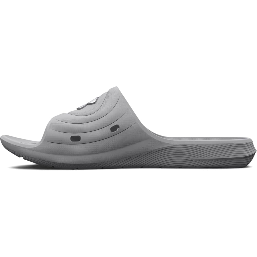 Under Armour Women's Grey Locker Pool Sliders in Size 3.5, Sports Direct