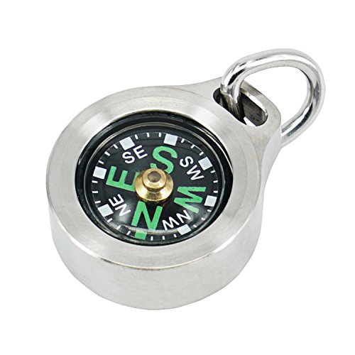MecArmy CMP Titanium/Brass EDC Compass, Teardrop Shaped design with Exquisite engrave, Fluorescence glow