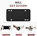 Aujen Silicone License Plate Frame, 2 PCS License Plate Holder, Universal American Auto Black License Plate Frame Rust-Proof, Rattle-Proof, Weather-Proof