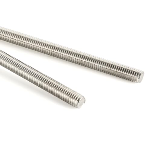 OUSCHR M10-1.5 x 300mm Fully Threaded Rods, Long Threaded Studs, Right Hand Threads, All Threaded Rod, 304 Stainless Steel, 2 PCS