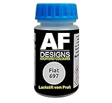 Contenuto: 1 x 50ml Alex Flittner Designs Pennarello per ritocchi compatibile con Fiat 697 Bianco Perla/Grigio smalto ad asciugatura rapida vernice per ritocchi vernice per auto