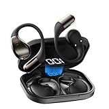 Conyat Cuffie Bluetooth 6.0 Open Ear Microfono, 40H di Autonomia, Cuffie Bluetooth per Sport, Nero