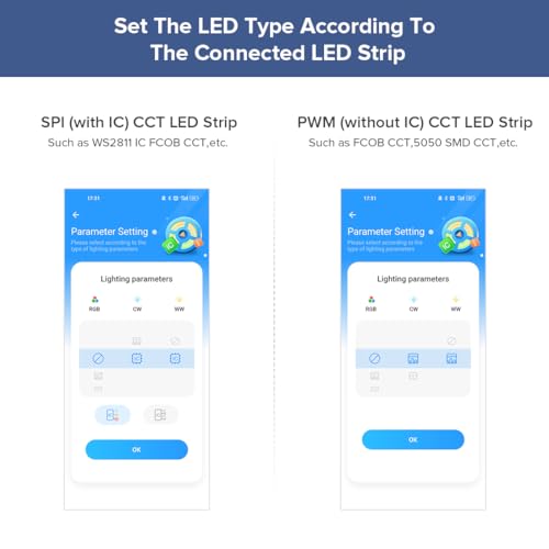 Image of BTF-LIGHTING SP630E Bluetooth Controllers 4 Zones 2.4GHz RF RB2 Remote Kit | APP & RF Remote, Supports COB /SMD PWM & SPI CCT Tunable White LED Strip WS2811 etc DC5V /12V /24V, For Smart Home Lighting