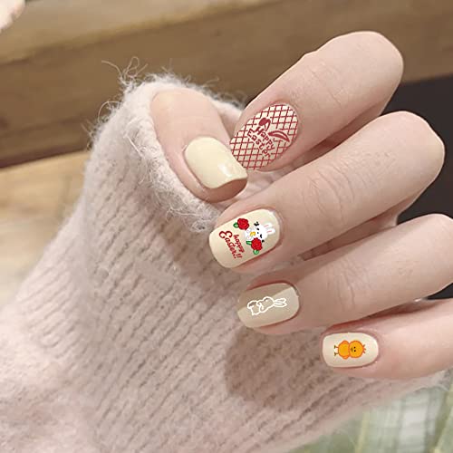 ALIBBON Conjunto de 4 peças de placas de estampagem de unhas de páscoa, modelos de carimbo de arte d