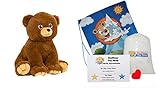 Make Your Own Stuffed Animal Cuddle Bear Kit 16'- No Sew - Kit with Cute Backpack!