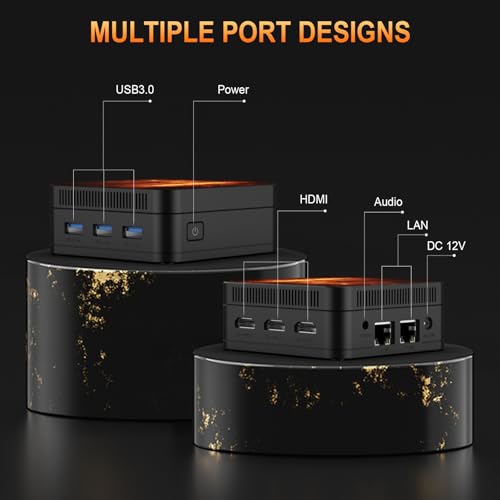 DREAMFYRE N100 Mini PC 12GB DDR5/512GB M.2 SSD, Mini Computer Alder Lake N100 (up to 3.4GHz), Mini Desktop Computer, Tower PC 4K Triple Display, WiFi 5, Bluetooth 5.0 for Home/Office/School - Image 4
