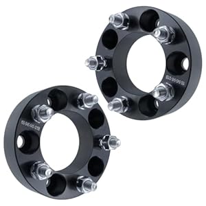 Stskcmp (2 50Mm (2&Quot;) 5X4.5 Wheel Spacers 12X1.5 Studs 5X114.3 Adapters Forged -(Black) 4 41lfstiutwl. sl500 . ss300