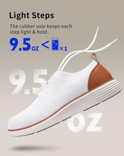 Image of VILOCY Men's Casual Dress Sneakers Lace-Up Oxfords Business Mesh Breathable Walking Shoes Tennis Comfortable