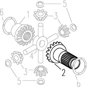 Compatible with Ford New Holland Tractor Differential Side Gear Part No: A-C5NN4239A, AM81803451, 81803451, 87554767, A-VPH3310