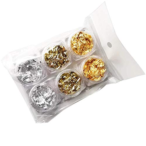 LYDBM Gold Silber rot Bunte Nail artfolie Papier unregelmäßige Aluminium Nagel Aufkleber maniküre Glitter Gel polnische… – Bild 3