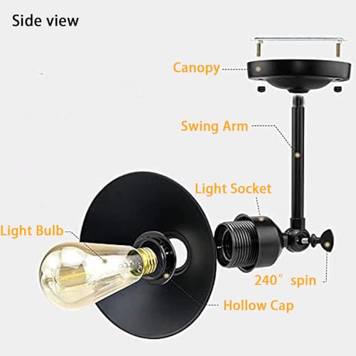 Aplique de pared LED moderno regulable de 240 grados con enchufe e interruptor para pasillo 3