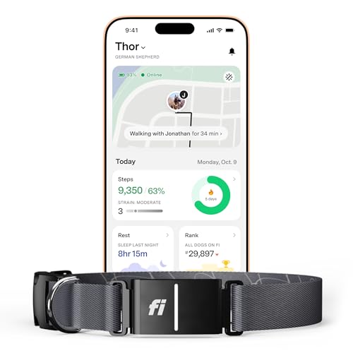 New Fi Series 3+ Smart Dog Tracker Collar – AI GPS for Dogs, Heal...