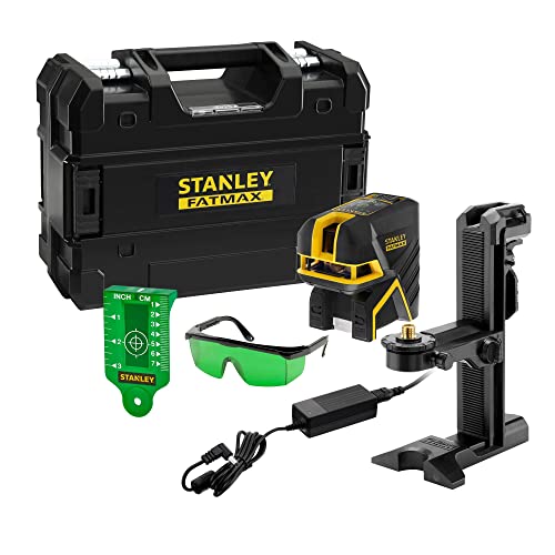 STANLEY Fmht77598-1 Niveau Laser Croix + 5 Points - Scpg5 Vert - Gamme FATMAX (Li-Ion) - Résistant - Étanche - Embase Magnétique