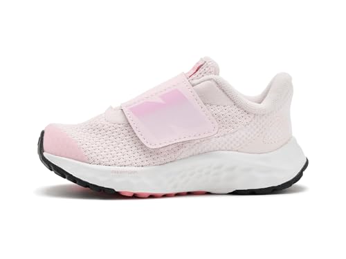 Image of New Balance Kid's Fresh Foam Arishi V4 Hook & Loop Running Shoe, Pink Salt /Double Bubble, 4 XW Infant