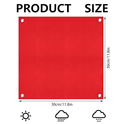 Rote Warnfahnen,4 Stück Warnfahnen Gemäß Straßenverkehrsordnung für überhängende Ladungen und Transport,Wasser- und Wetterfest für Ladungssicherung und Sicherheitskennzeichnung,30 x 30 cm