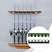 kowaku Fishing Rod Rack Wall Mount Fishing Pole Holder Lightweight Multifunctional 6 Slots Display Stand for Boat Shop Indoor Garage, Vertical Mount