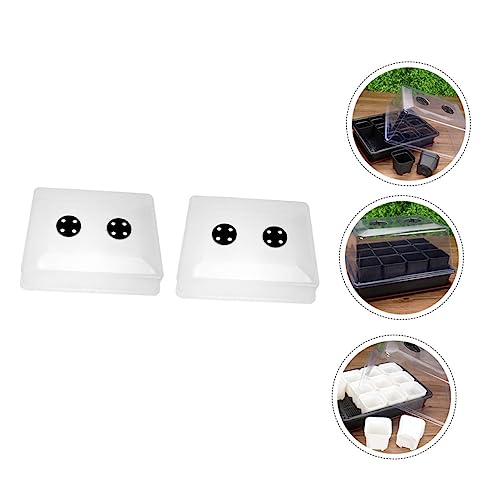 YARNOW 4 Pçs De Mudas De Cobertura De Vaso De Flores Bandejas De Vegetais Bandeja Transparente Cúpul