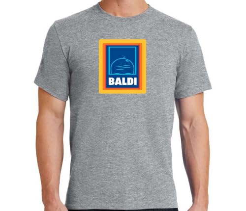 Snapit Funny Baldi Unisex T-Shirt for Adults | A Playful Twist on Style and Wit, Comfy & Cozy Blended Baldi Tee for Everyday Wear Grey