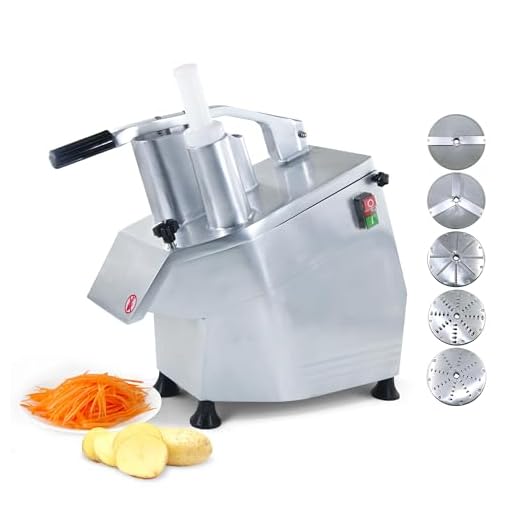 CMI Commercial Multifunctional Automatic Vegetable Cutter and Food Processor,Potato Onion Slicer,Electric Fruit and Cheese Grating Machine,With 5-Blades 550W/110V