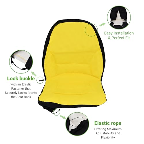 Funda de asiento LP95233 acolchada grande para tractor John Deere 4M 3R 7