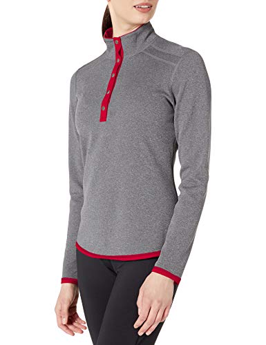 Image of Cutter & Buck Women's 50+ UPF Stretch Evergreen Reversible Snap Placket Pullover