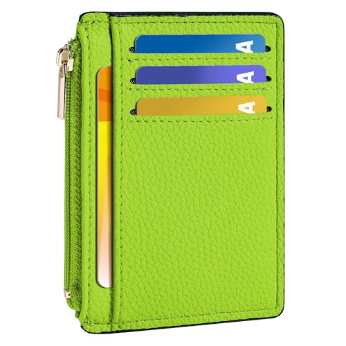 Image of Tipmile Womens Credit Card Holder Wallet, Small Slim RFID Blocking Sleeve | Mini Tiny Cute ID Case, Minimalist Zipper Pocket Wallet, Thin Coin Purse, Mothers Gift