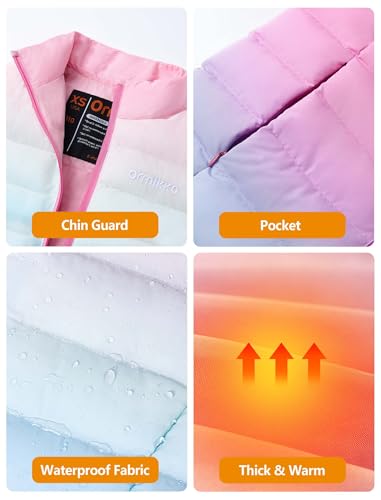 Kids Heated Vest with Battery Pack - 7.4V Rechargeable Lightweight Heated Vest, Boys Girls Electric Heated Coat for Winter XS4
