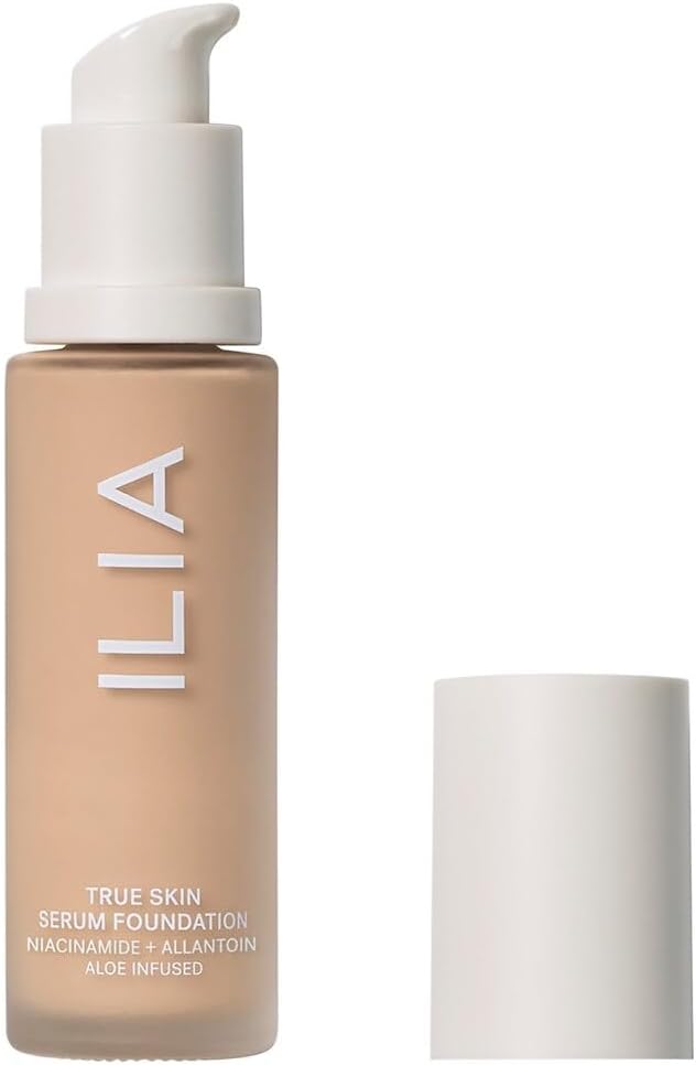 ILIA - True Skin Serum Foundation | Non-comedogenic, Cruelty-Free, Vegan, Weightless Feel, Buildable Coverage, Safe For Sensitive Skin (Texel SF3)