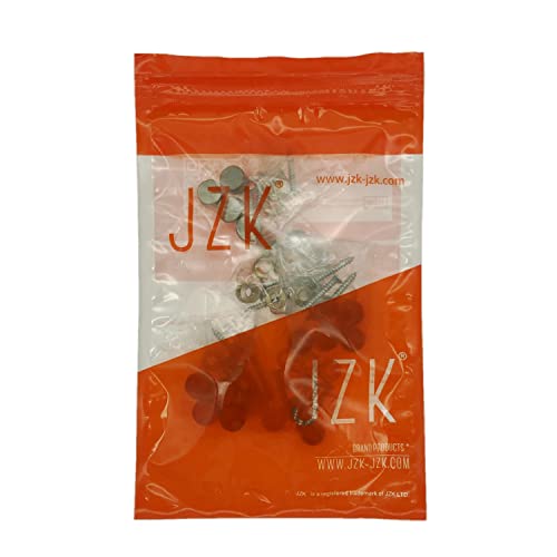 JZK 20 x Edelstahl-Spiegelschrauben, Kappennägel, 10 mm, dekorative Kappen, Abdecknägel mit Unterlegscheiben, Werbeschrauben für Spiegeltische, Badplatten, Kleiderschränke, Glasschilder