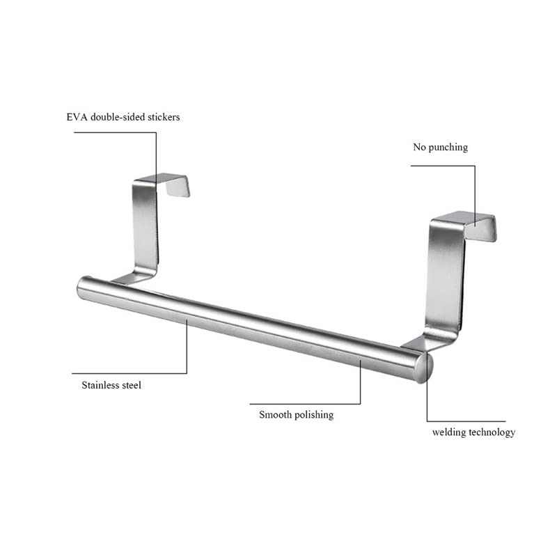 Rack de serviette sur-serviette de porte suspendu en acier - 6