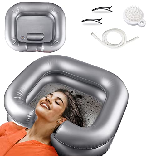 Portable Shampoo Bowl, Inflatable Hair Washing Sink For Bedridden, Disabled,Injured, Hair Washtub For Dreadlocks And At Home Sink Washing #TOP4