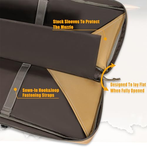 Image of 28 /32 /36 /42 /46 /48 /51 /55 inch Double Rifle Case Soft Gun Bag Tactical Backpack | Portable Long Rifle Bag for Outdoor Hunting Shooting, Gun Case Firearm Storage & Transportation, Hunting Shooting Range