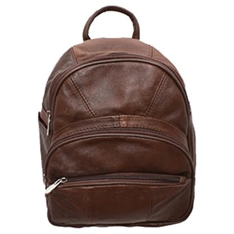 Silver Fever SILVERFEVER Women's Backpack | Cowhide Genuine Leather | Round Top Medium Backpacks(Brown) Cover