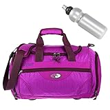 Sporttasche Jungen Mädchen Sports 52 cm, 26 Liter mit Schuhfach, Naßfach Freizeittasche Tasche Damen für Frauen Kinder Herren Reisetasche Auswahl + Trinkflasche (Viola (violett))