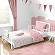 MTOnlinehandel Kinderbettwäsche 100x135 40x60 aus 100% Baumwolle Sterne Stella in rosa – Bettwäsche für Mädchen, Babybettwäsche (Sterne)