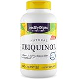Healthy Origins, Ubiquinol Natural, CoQ10, 50mg, 150 Cápsulas blandas, Probado en Laboratorio, Sin Gluten, Sin Soja, No GMO