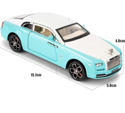 Image of 1 /32 Scale Rolls Royce Wraith Blue Luxury Model Car Toy
