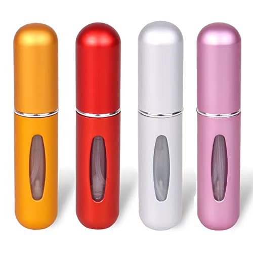 Simoda 5 ml Mini Parfümzerstäuber Nachfüllbare Parfüm Flaschen Portable Zerstäuber Taschenzerstäuber Sprühflaschen (4PCS) Cover